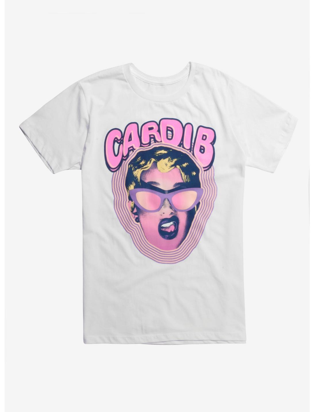 Cardi B Invasion Face T-Shirt, WHITE, hi-res