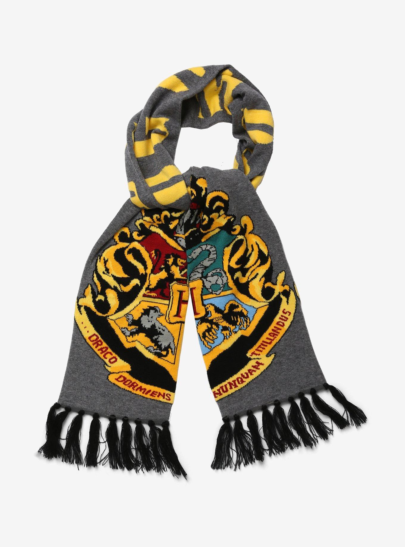 Harry Potter Hogwarts Crest Knit Scarf, , hi-res