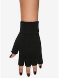 Black Fingerless Gloves, , hi-res