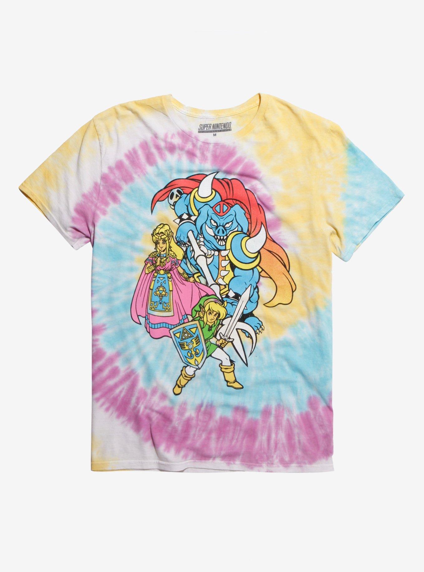 The Legend Of Zelda Cartoon Tie Dye T-Shirt Hot Topic Exclusive, TIE DYE, hi-res