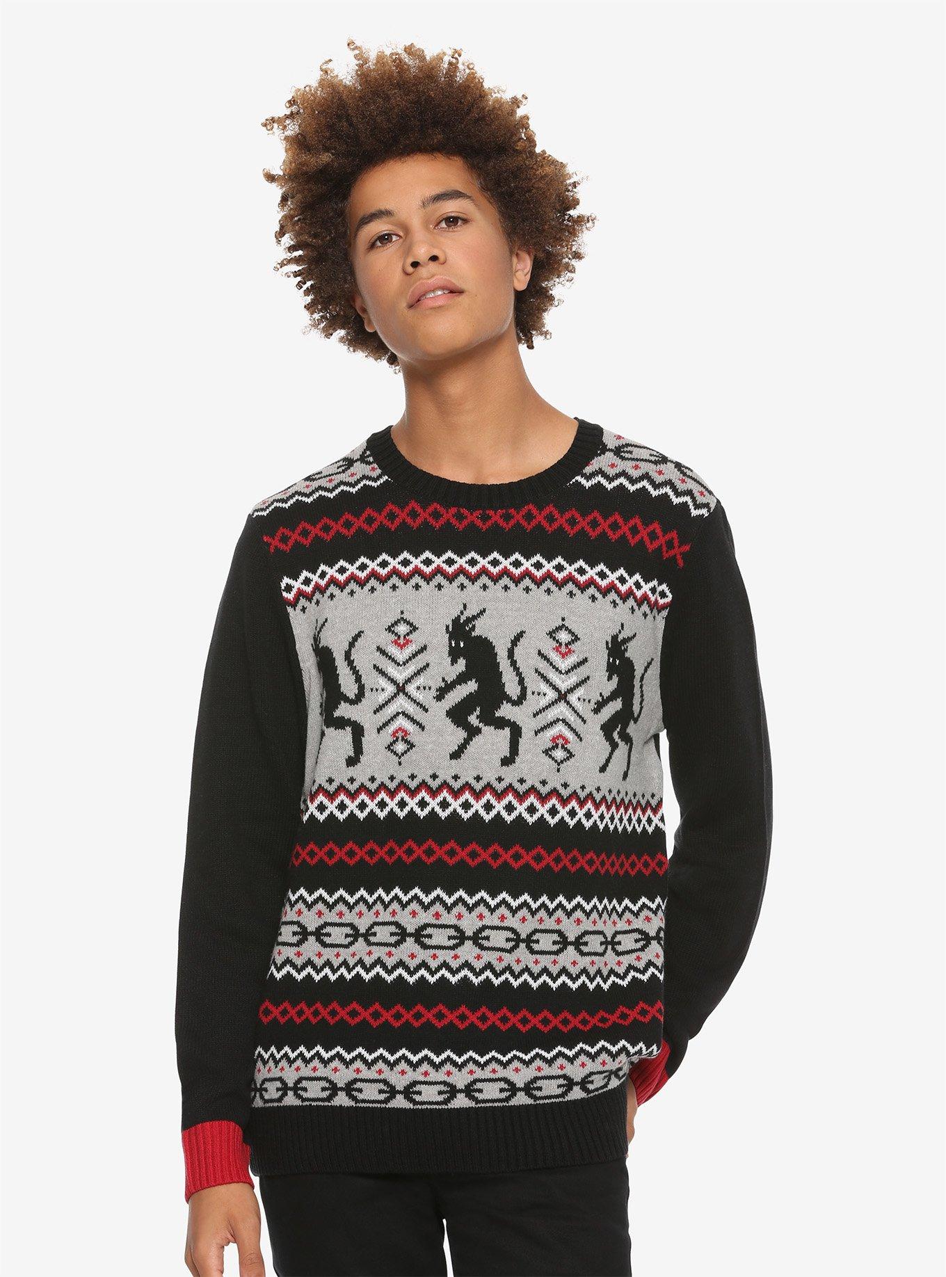 Krampus Chains Fair Isle Sweater, MULTI, hi-res