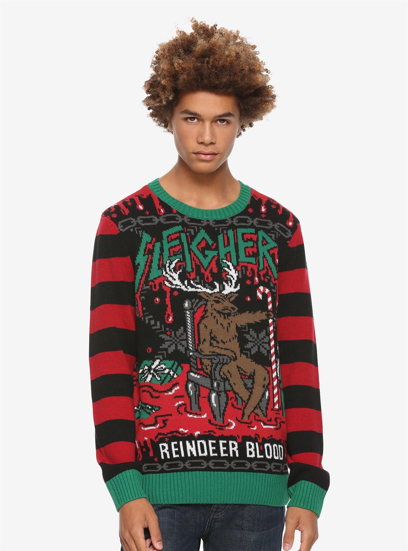 Sleigher Christmas Slayer Band Sweater - Owl Fashion Shop