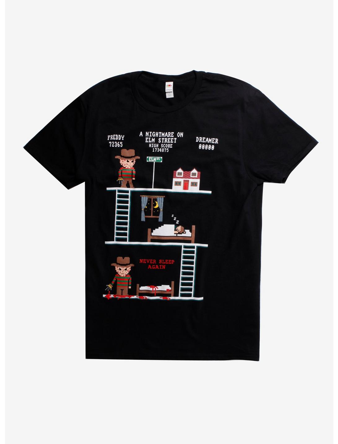 A Nightmare On Elm Street 8-Bit T-Shirt Hot Topic Exclusive, BLACK, hi-res