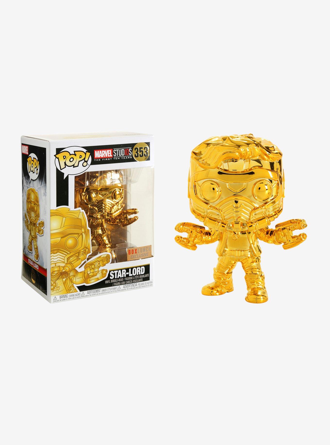 Funko Pop! Marvel Studios: The First Ten Years Star-Lord Chrome Vinyl Figure - BoxLunch Exclusive, , hi-res