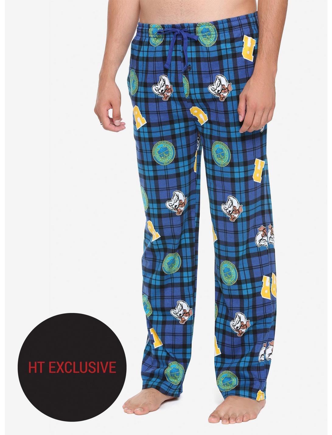 Riverdale High School Plaid Pajama Pants Hot Topic Exclusive, BLUE, hi-res