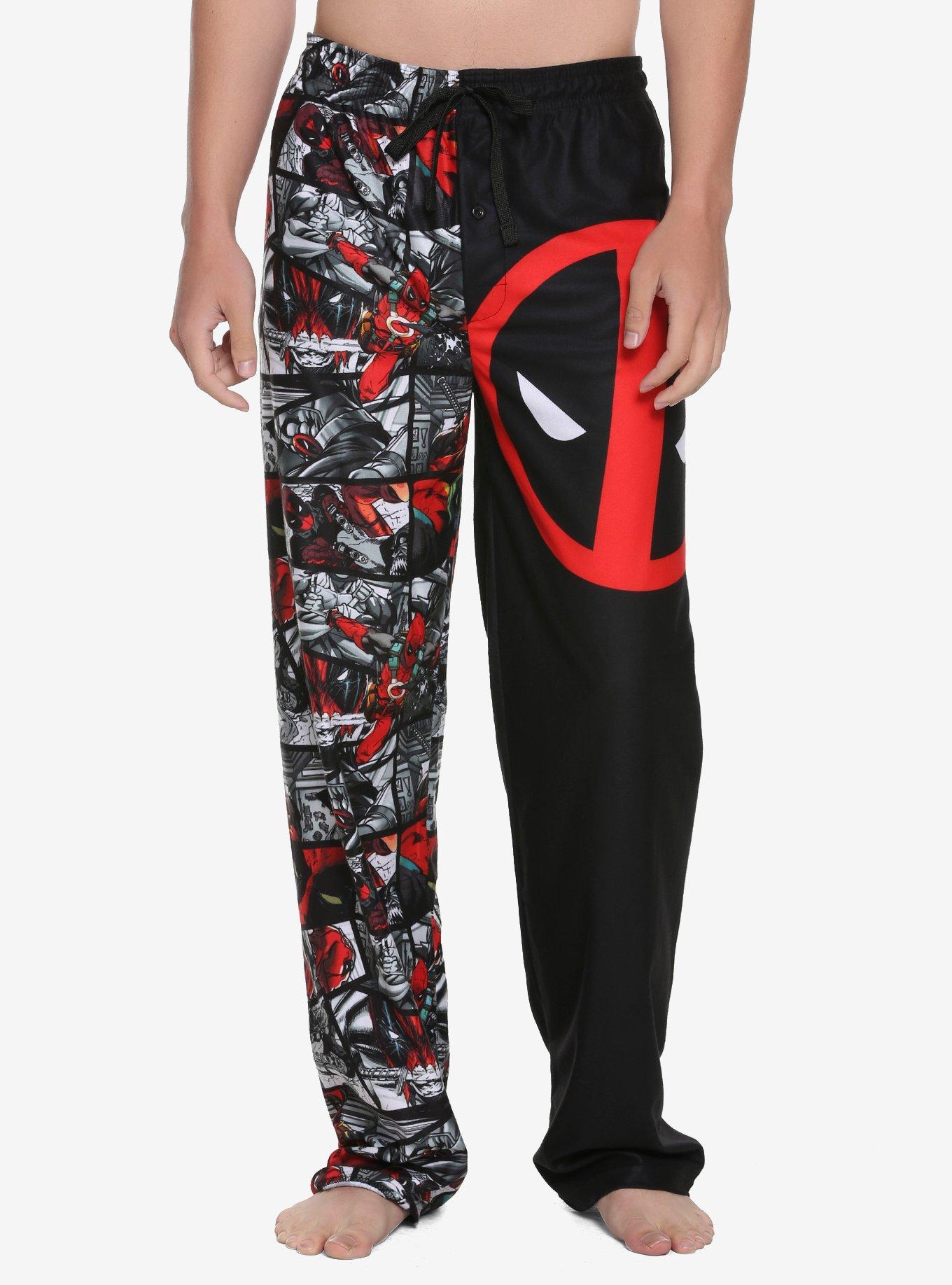 Marvel Deadpool Comic Guys Pajama Pants, RED, hi-res