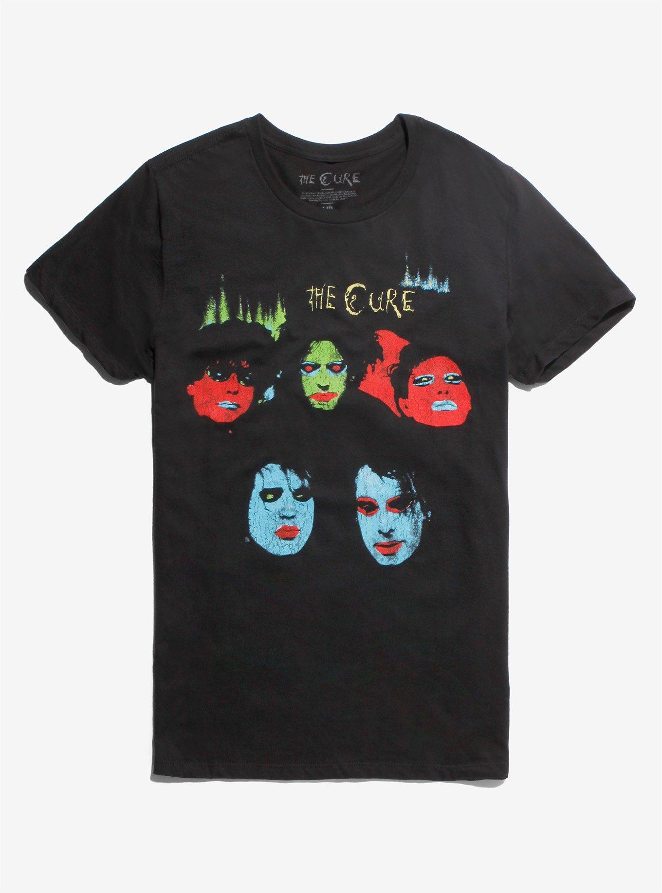 The Cure Colorful Faces T Shirt Hot Topic 7331