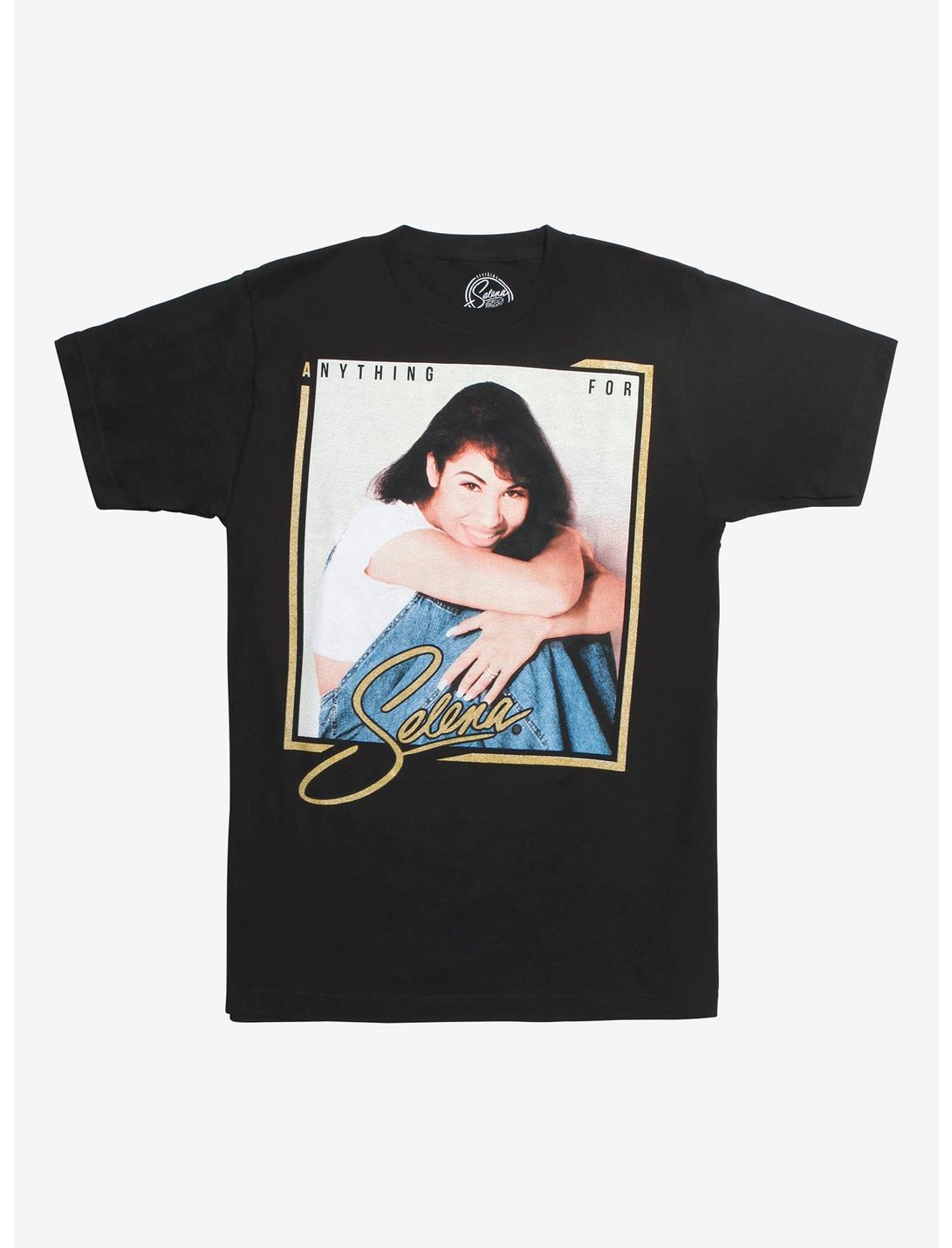 Selena Anything For Selena Black T-Shirt, BLACK, hi-res