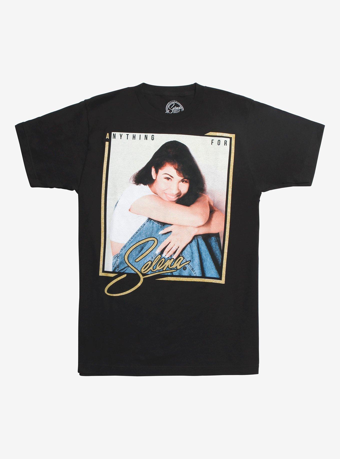 Selena Anything For Selena Black T-Shirt, BLACK, hi-res