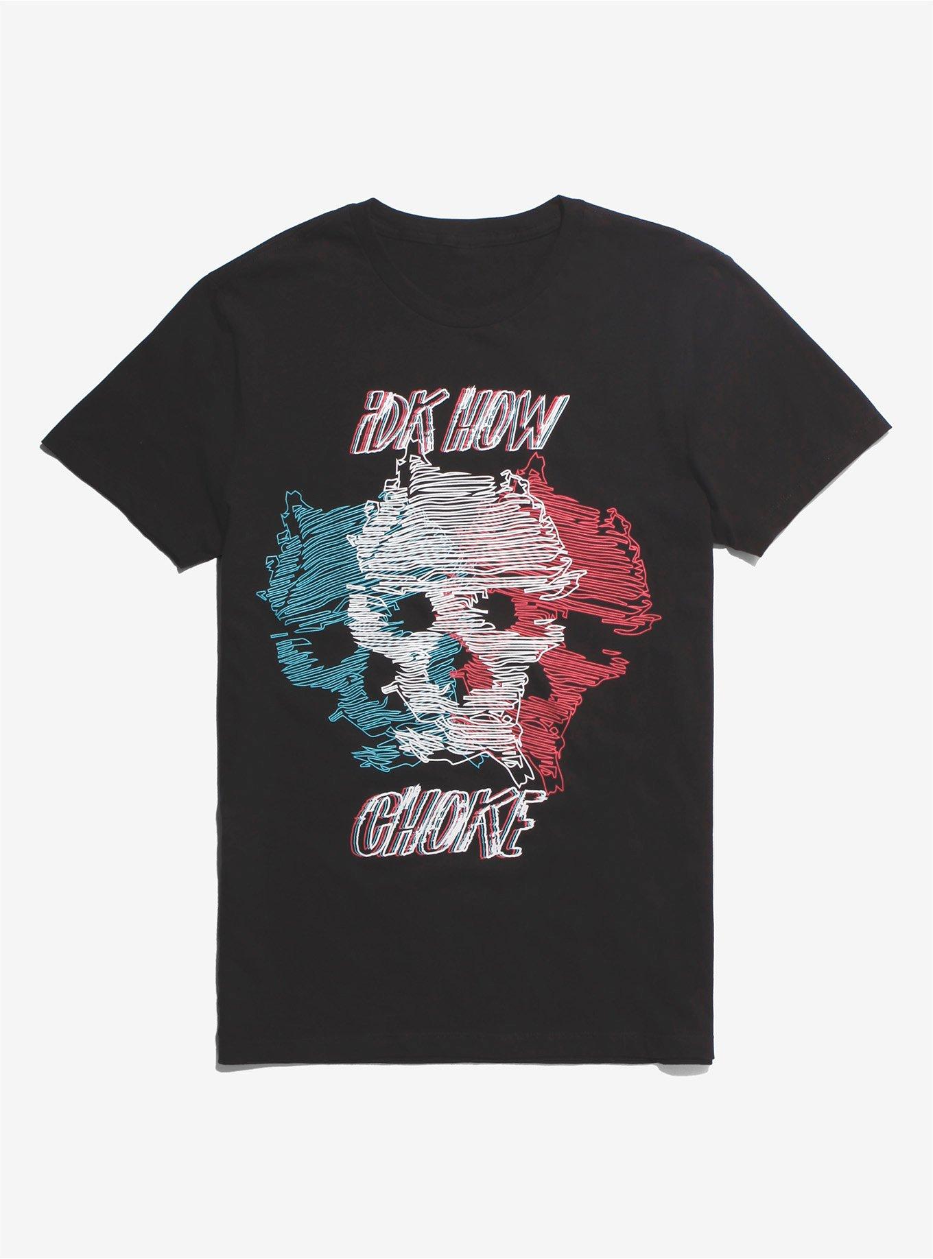 I Don't Know How But They Found Me Skull Choke T-Shirt, BLACK, hi-res