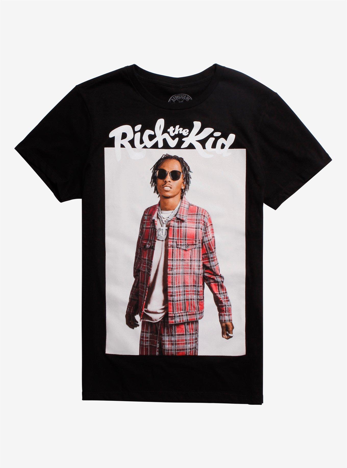 Rich The Kid Plaid Suit T-Shirt, BLACK, hi-res