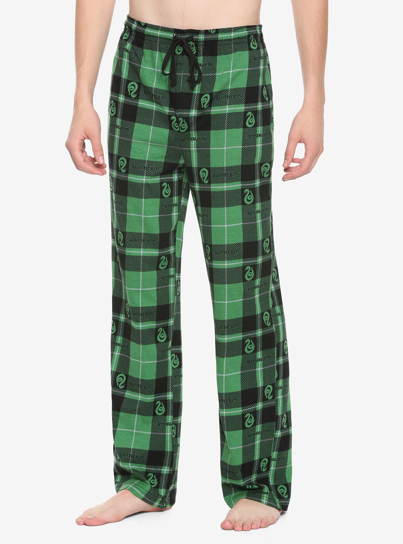 Harry Potter Slytherin Plaid Guys Pajama Pants, PLAID, hi-res