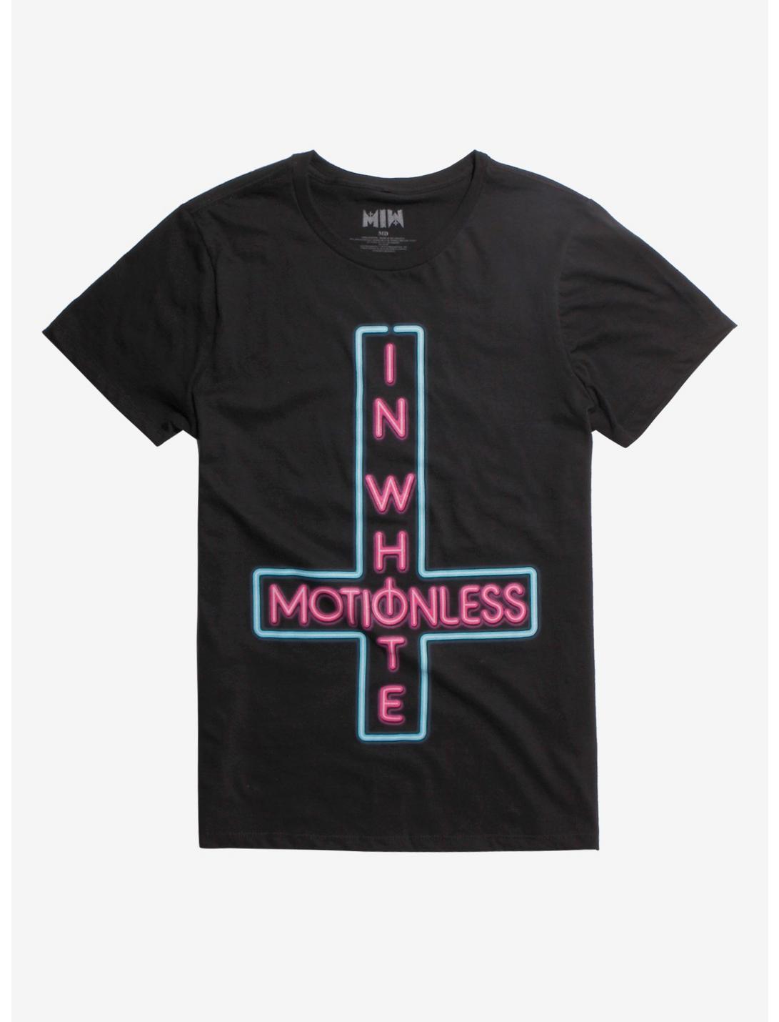 Motionless In White Neon Cross T-Shirt, BLACK, hi-res