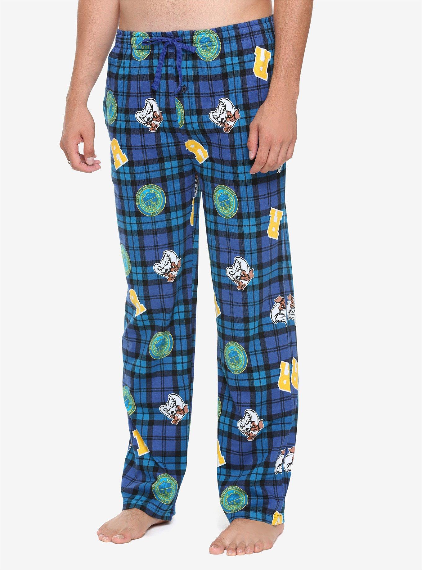 Riverdale High School Plaid Pajama Pants, BLUE, hi-res