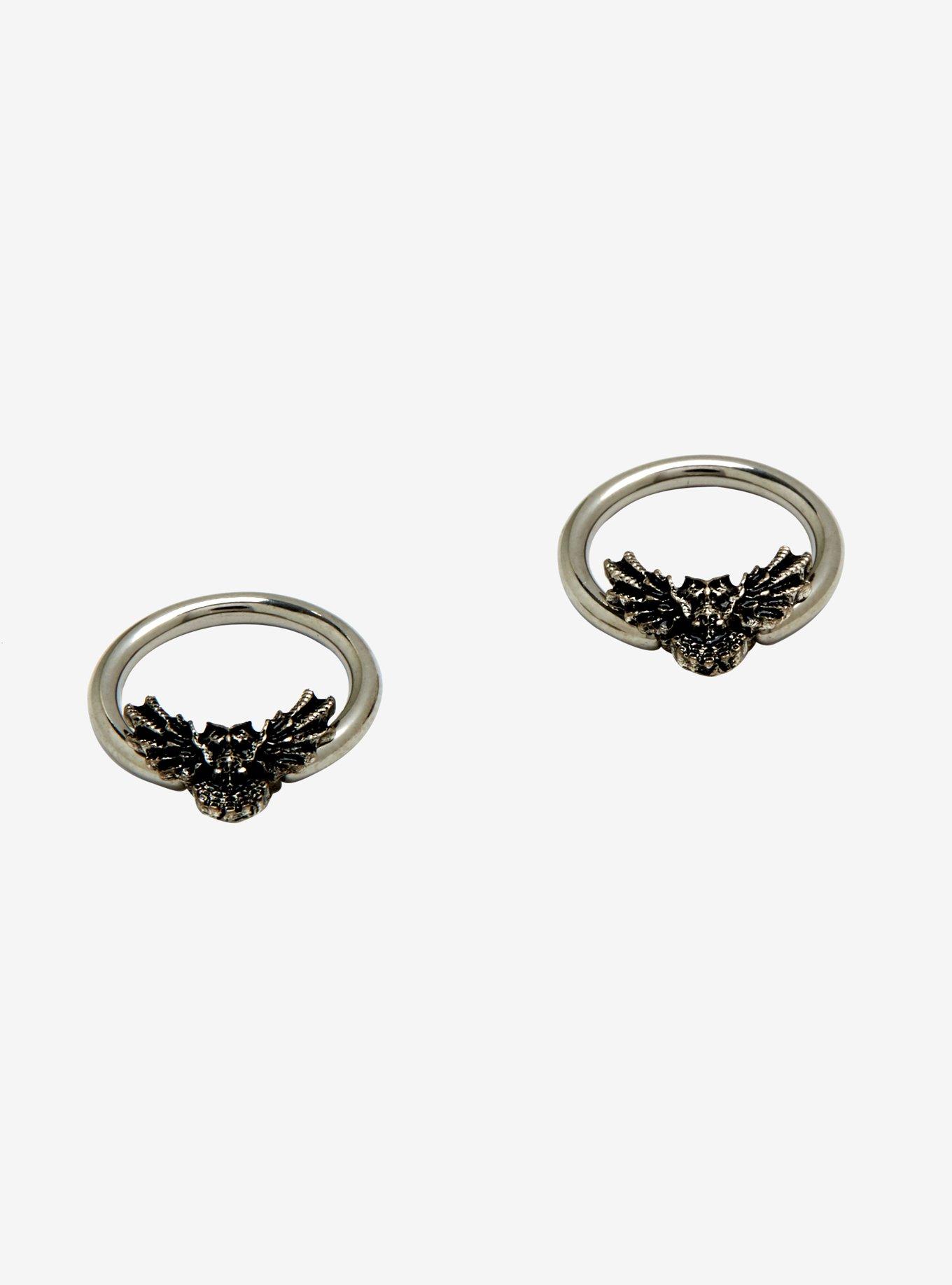 Steel Owl Captive Hoop 2 Pack, SILVER, hi-res