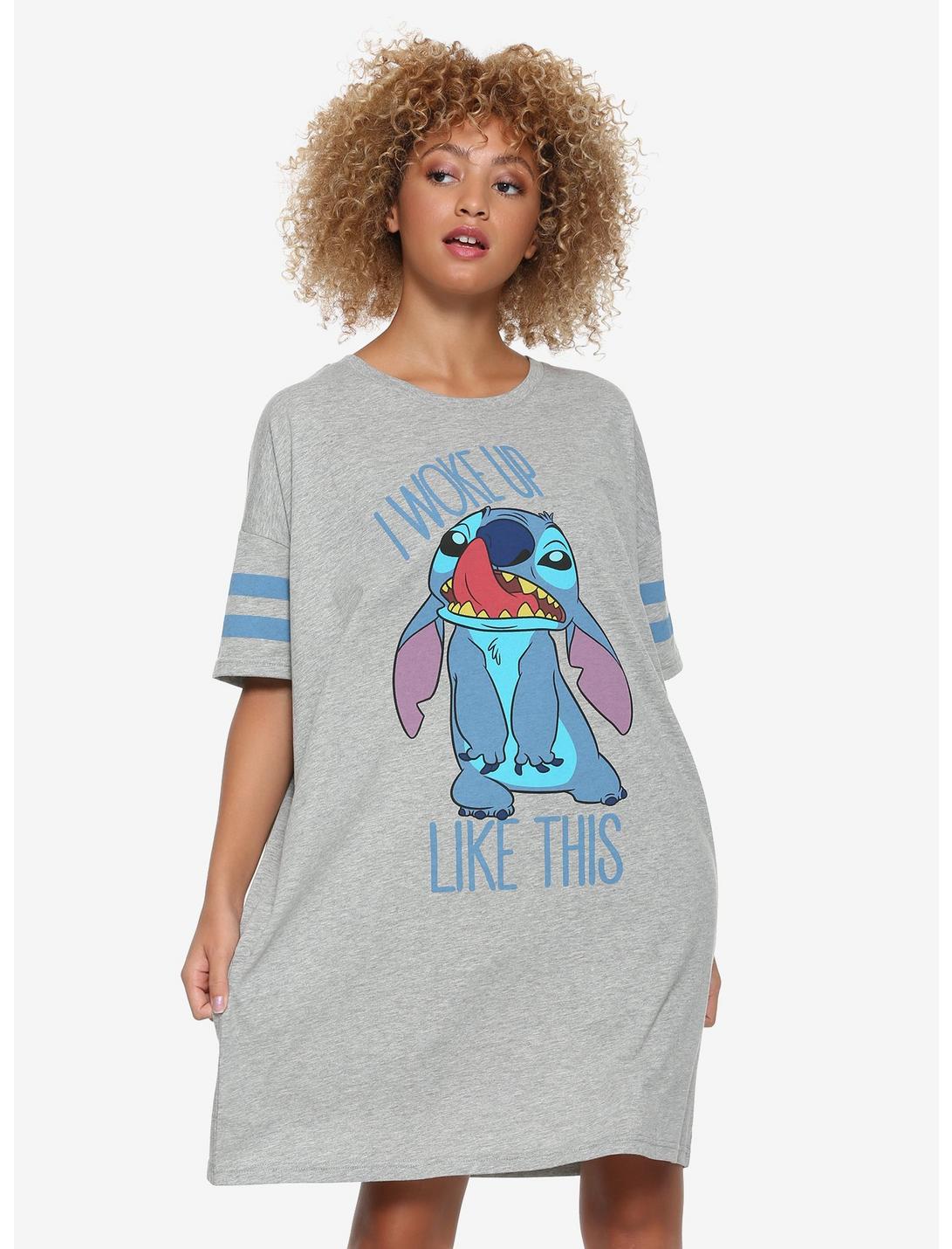 Disney Lilo & Stitch Woke Up Like This Dorm Sleep Shirt, GREY, hi-res