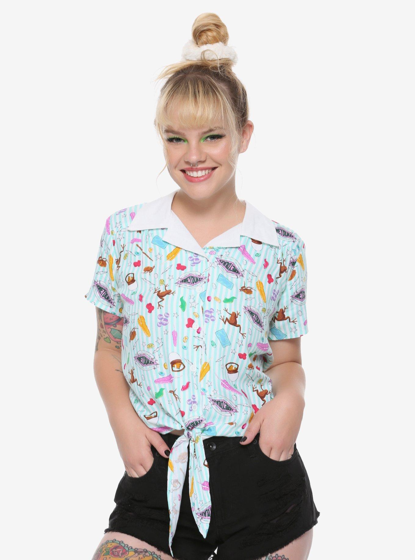 Harry Potter Honeydukes Girls Woven Crop Top, MULTICOLOR, hi-res