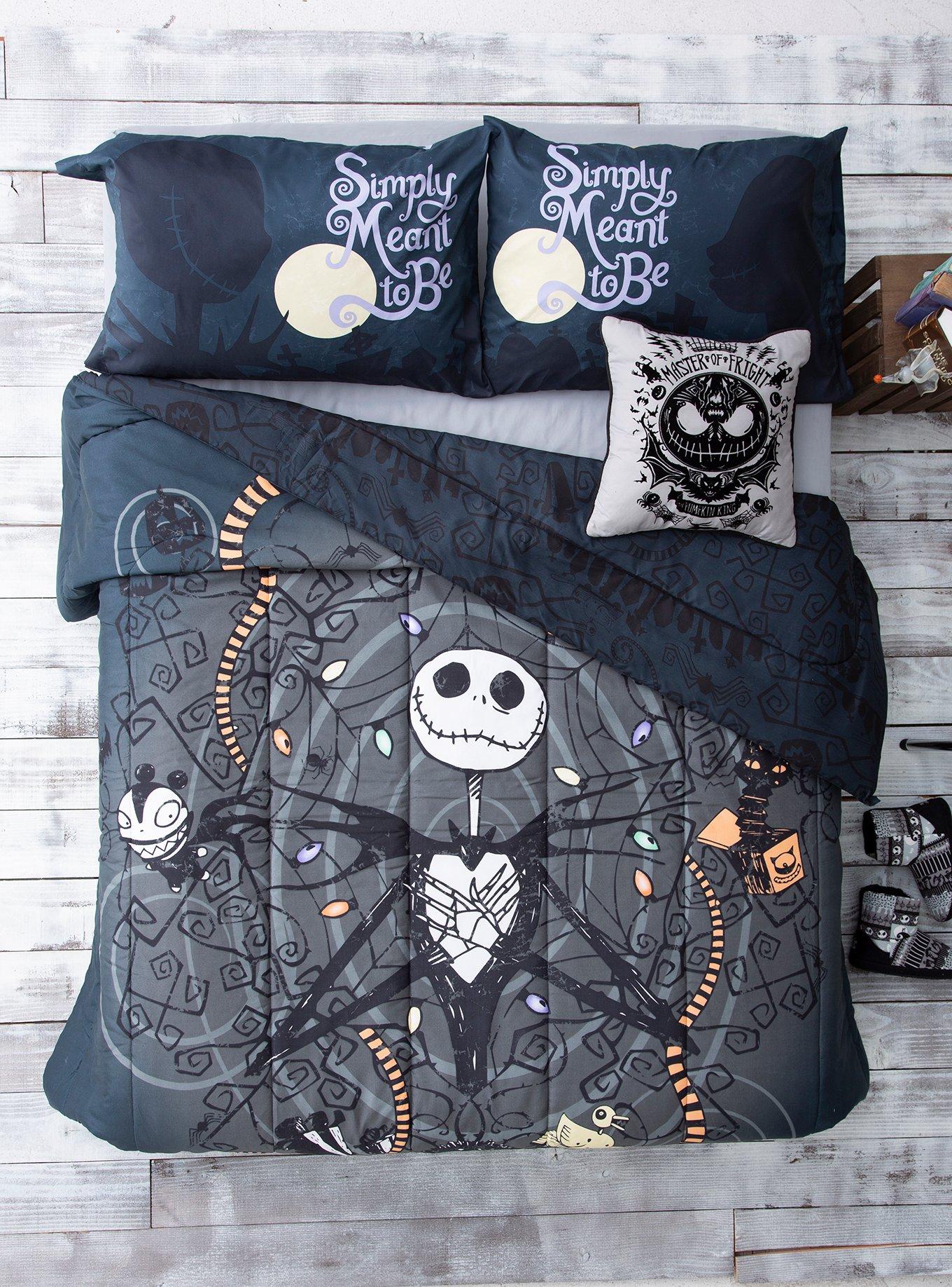 The Nightmare Before Christmas Jack Snakes Full Queen Comforter