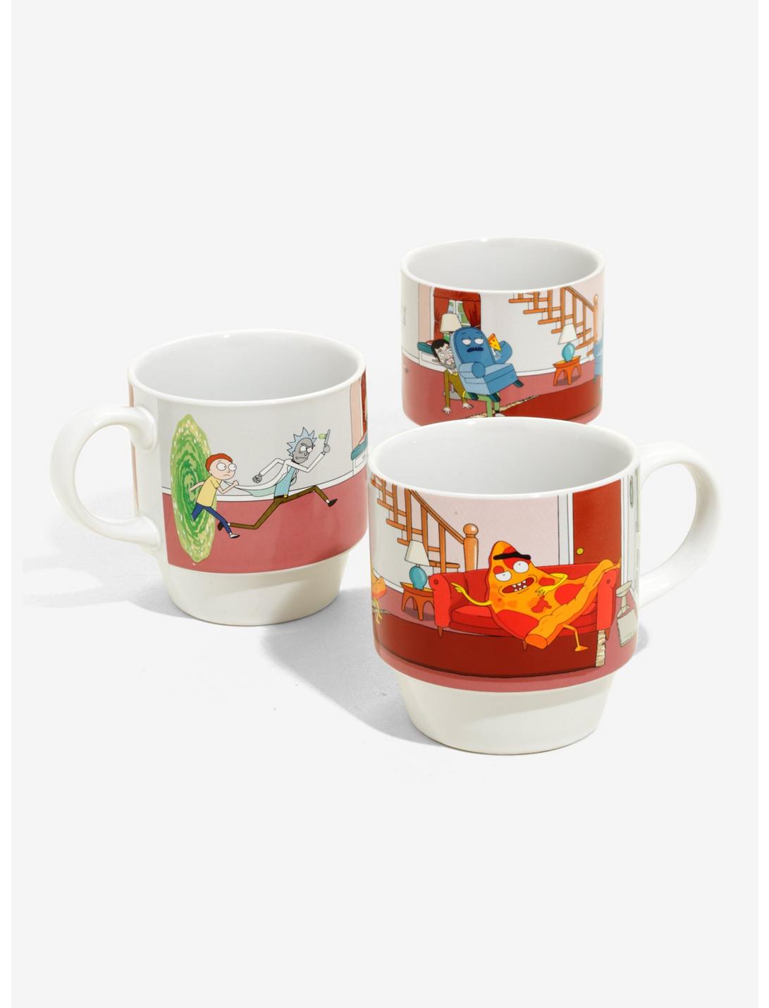 Rick And Morty Stackable Mugs - BoxLunch Exclusive, , hi-res
