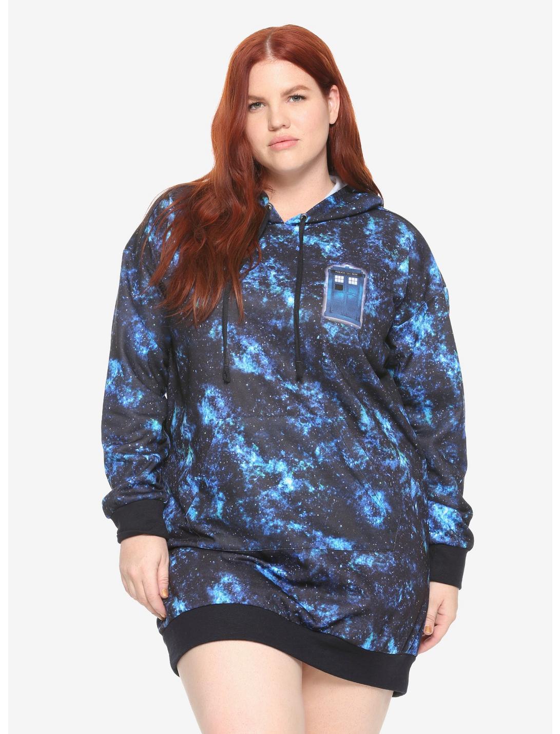 Her Universe Doctor Who Galaxy TARDIS Hoodie Dress Plus Size, GALAXY, hi-res
