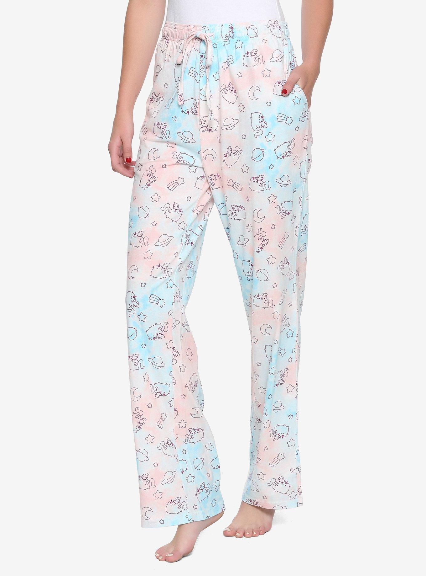 Pusheen Pastel Tie-Dye Space Pusheenicorn Girls Pajama Pants | Hot Topic