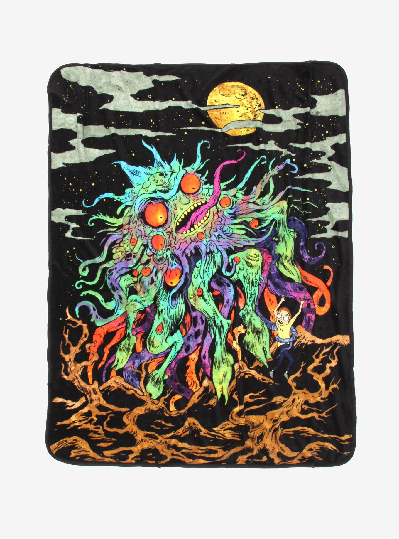 Rick And Morty Monster Rick Throw Blanket Hot Topic