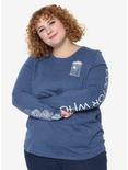 Her Universe Doctor Who TARDIS Speckle Girls Long-Sleeve T-Shirt Plus Size, BLUE, hi-res