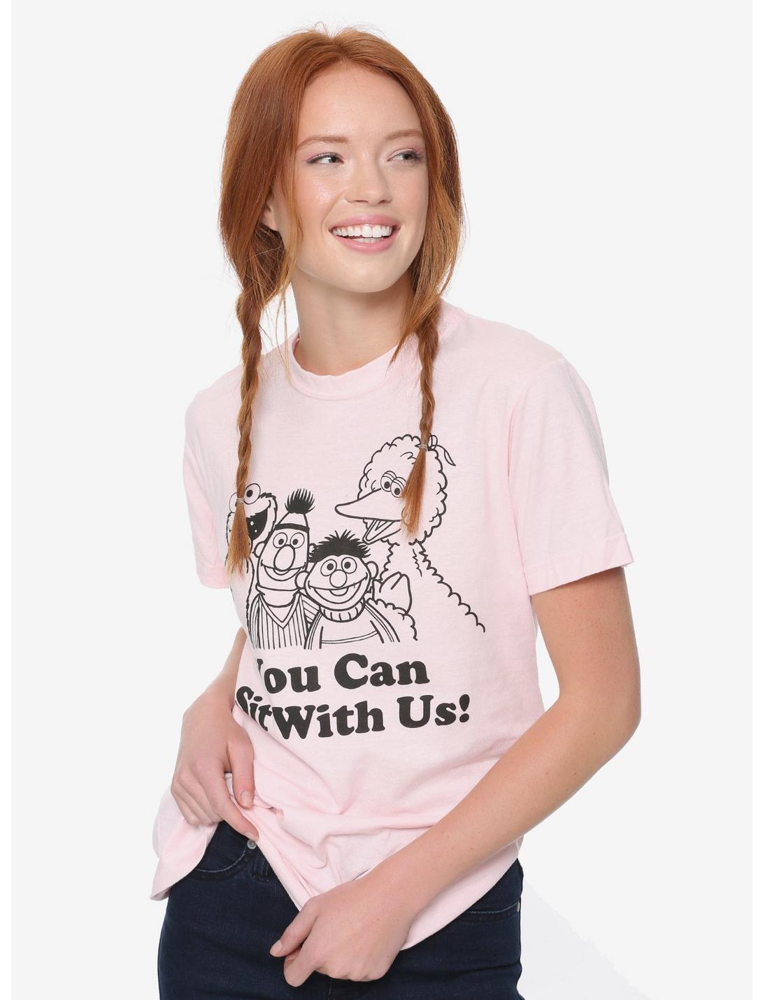 Sesame Street You Can Sit With Us Womens Tee - BoxLunch Exclusive, PINK, hi-res