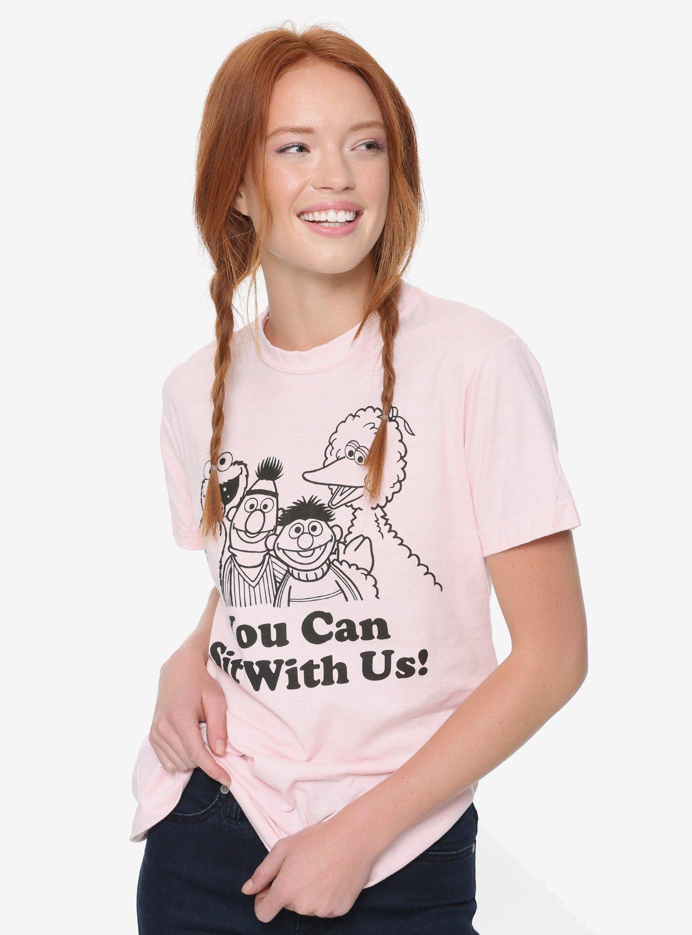 Sesame Street You Can Sit With Us Womens Tee - BoxLunch Exclusive, PINK, hi-res
