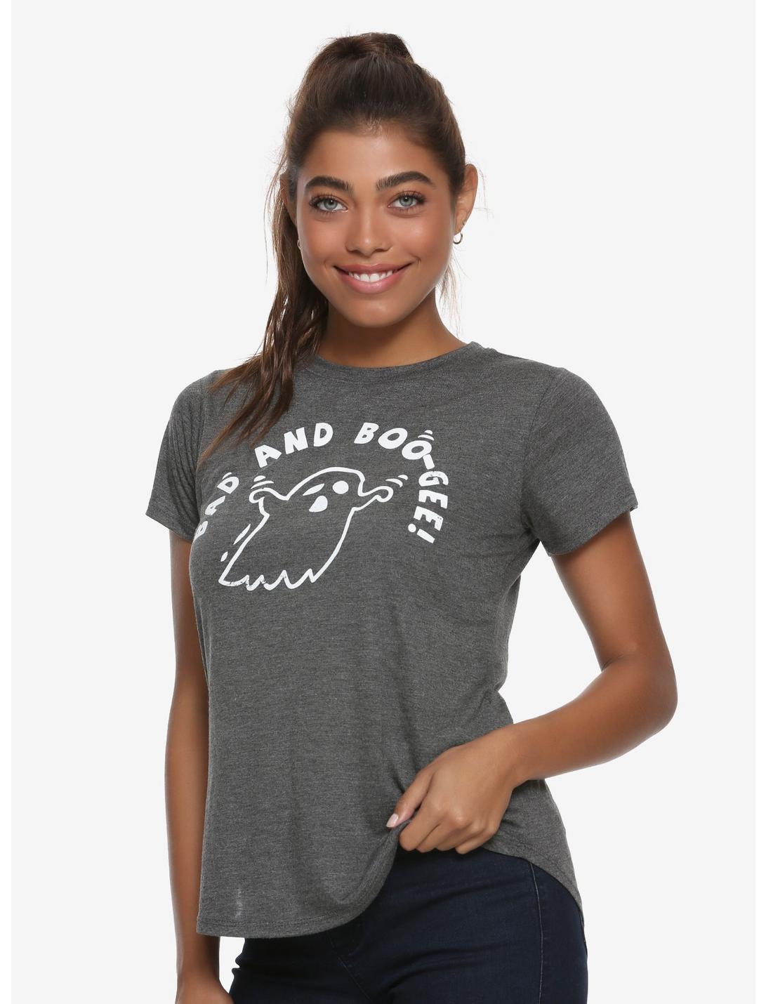Bad And Boo-Gee Womens Tee - BoxLunch Exclusive, GREY, hi-res
