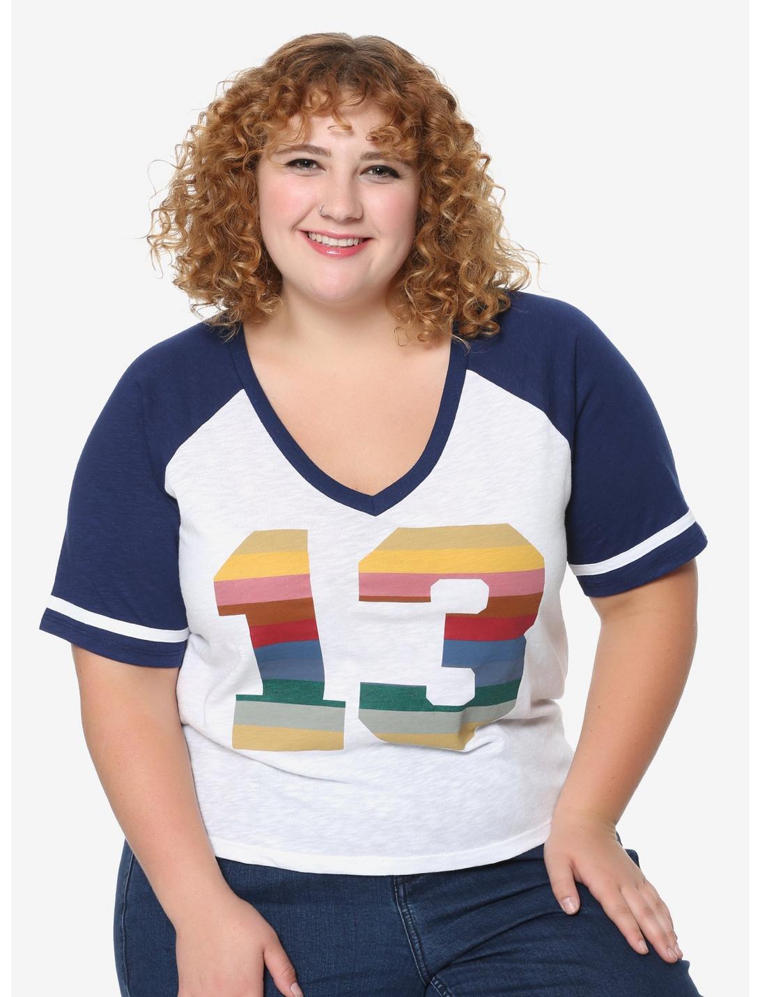 Doctor Who Thirteen Cropped Athletic T-Shirt Plus Size, MULTI, hi-res