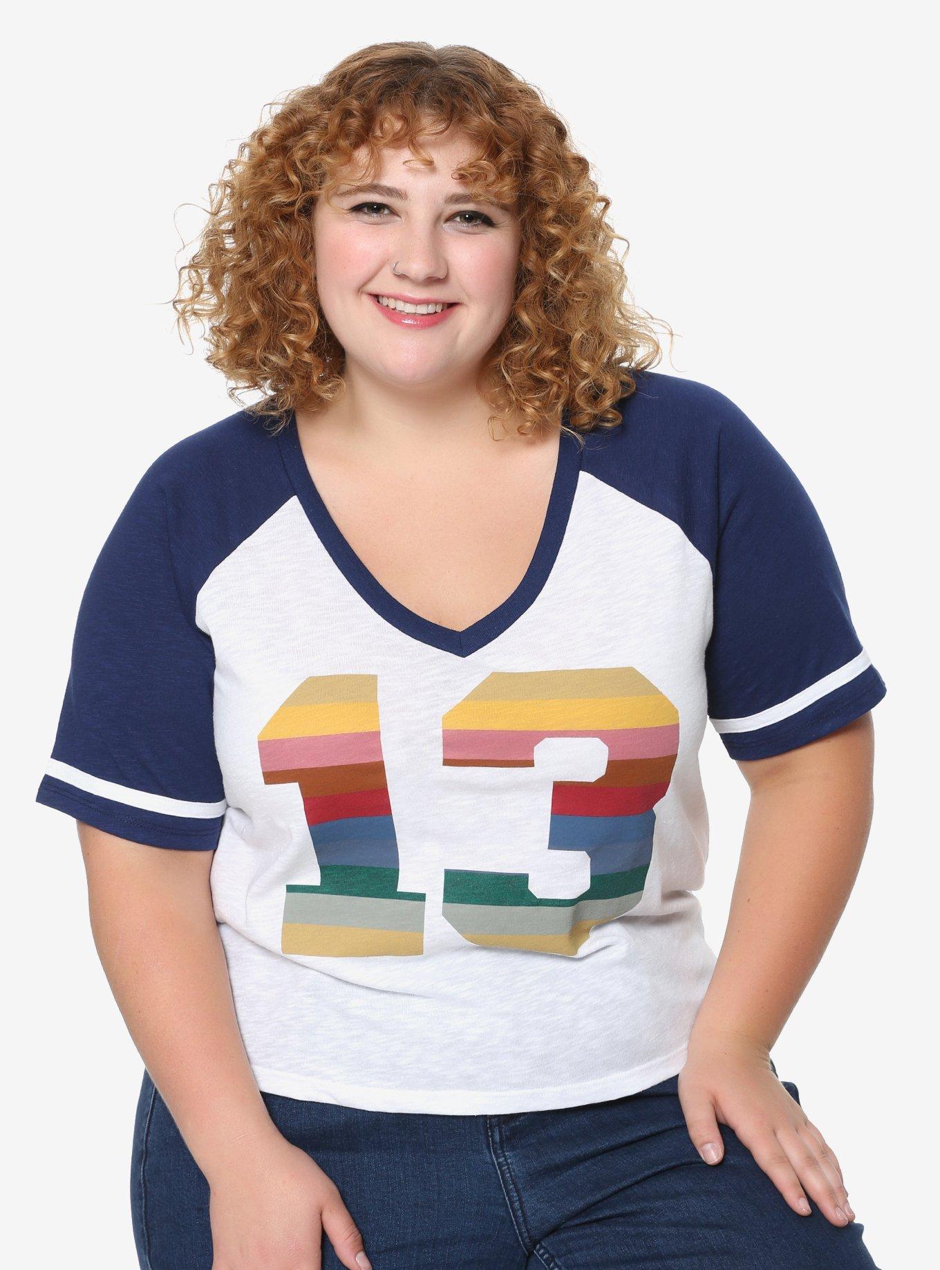 Doctor Who Thirteen Cropped Athletic T-Shirt Plus Size, MULTI, hi-res