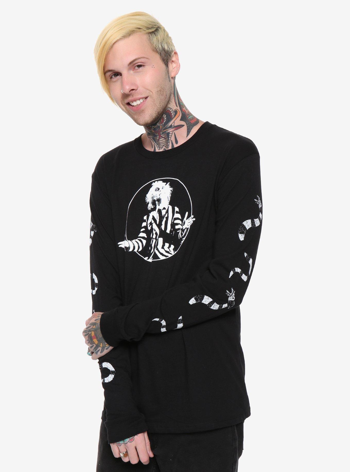 Beetlejuice Sandworm & Beetlejuice Long-Sleeve T-Shirt, BLACK, hi-res
