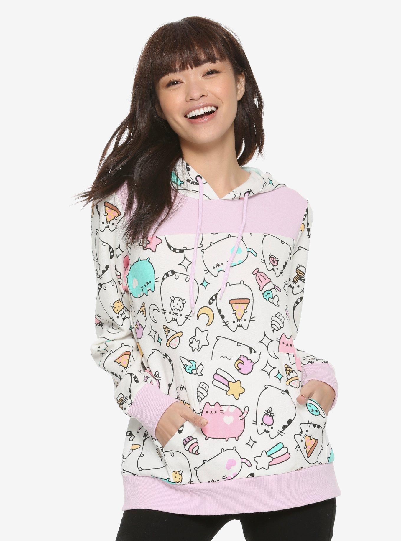 Pusheen Pastel Colorblock Girls Hoodie