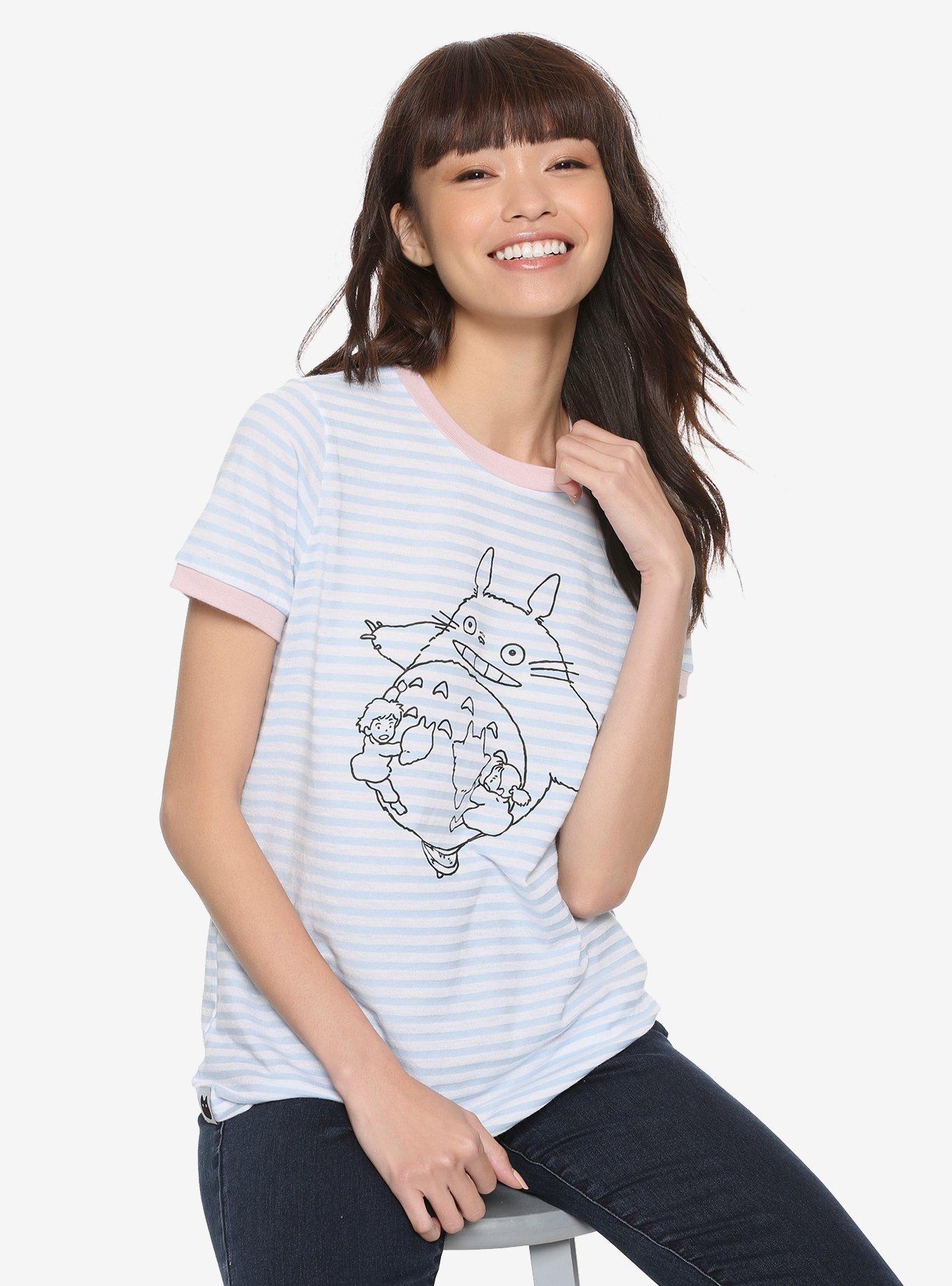 Studio Ghibli My Neighbor Totoro Striped Ringer T-Shirt, MULTI, hi-res