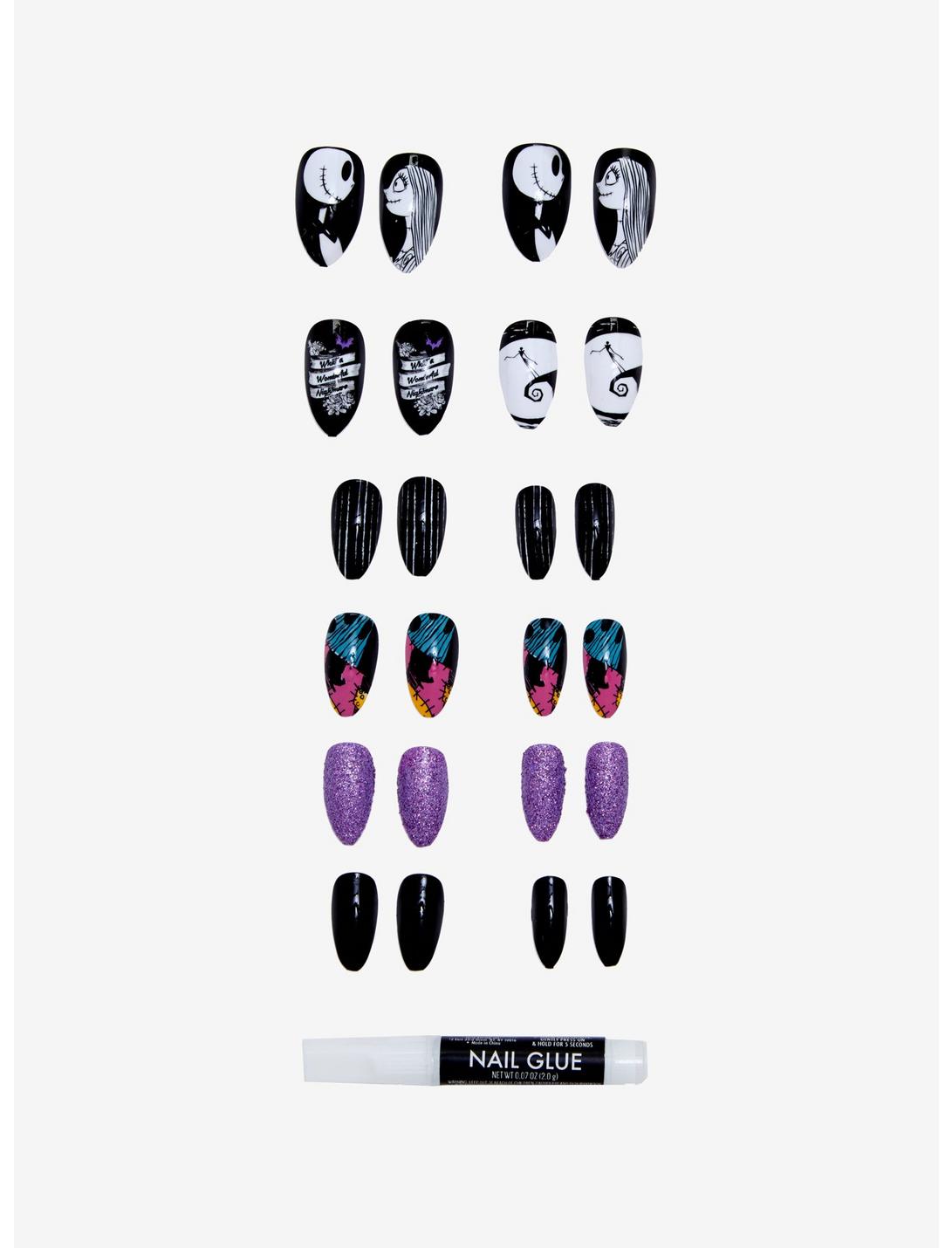 The Nightmare Before Christmas 25th Anniversary Faux Nails, , hi-res
