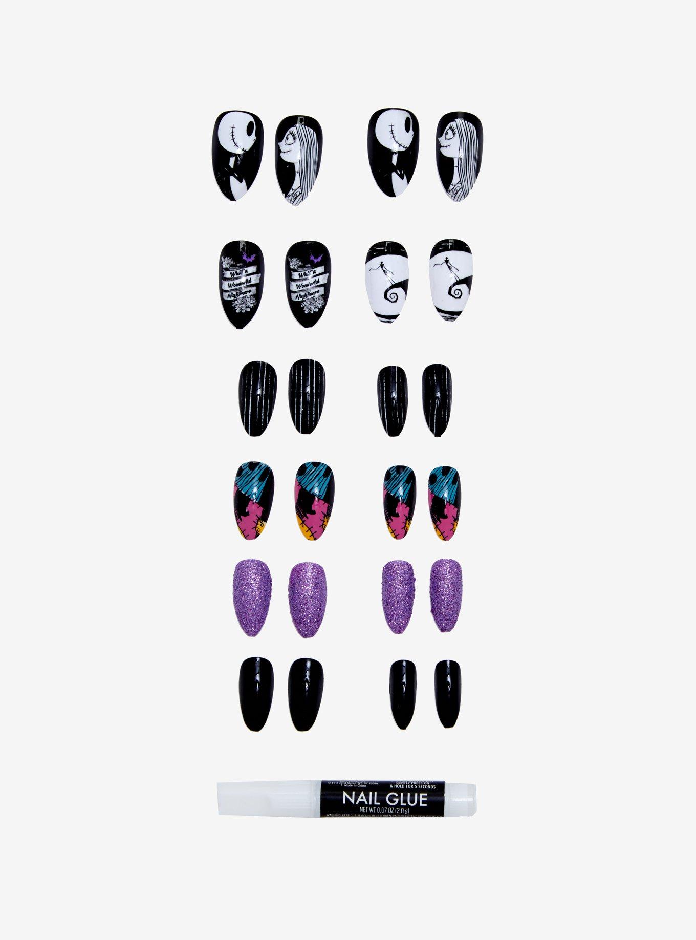 The Nightmare Before Christmas 25th Anniversary Faux Nails, , hi-res