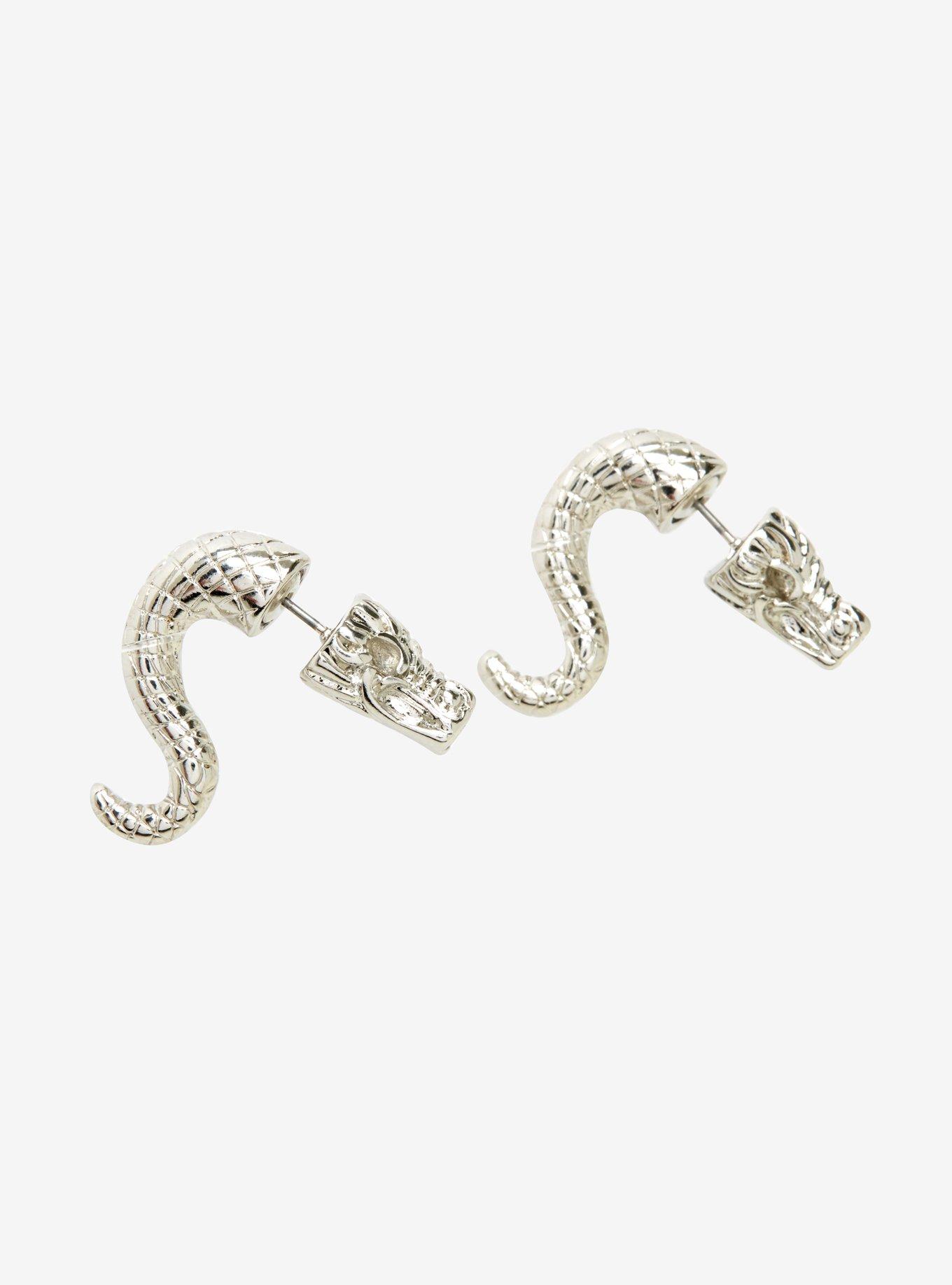 Dragon Tail-Backed Stud Earrings, , hi-res