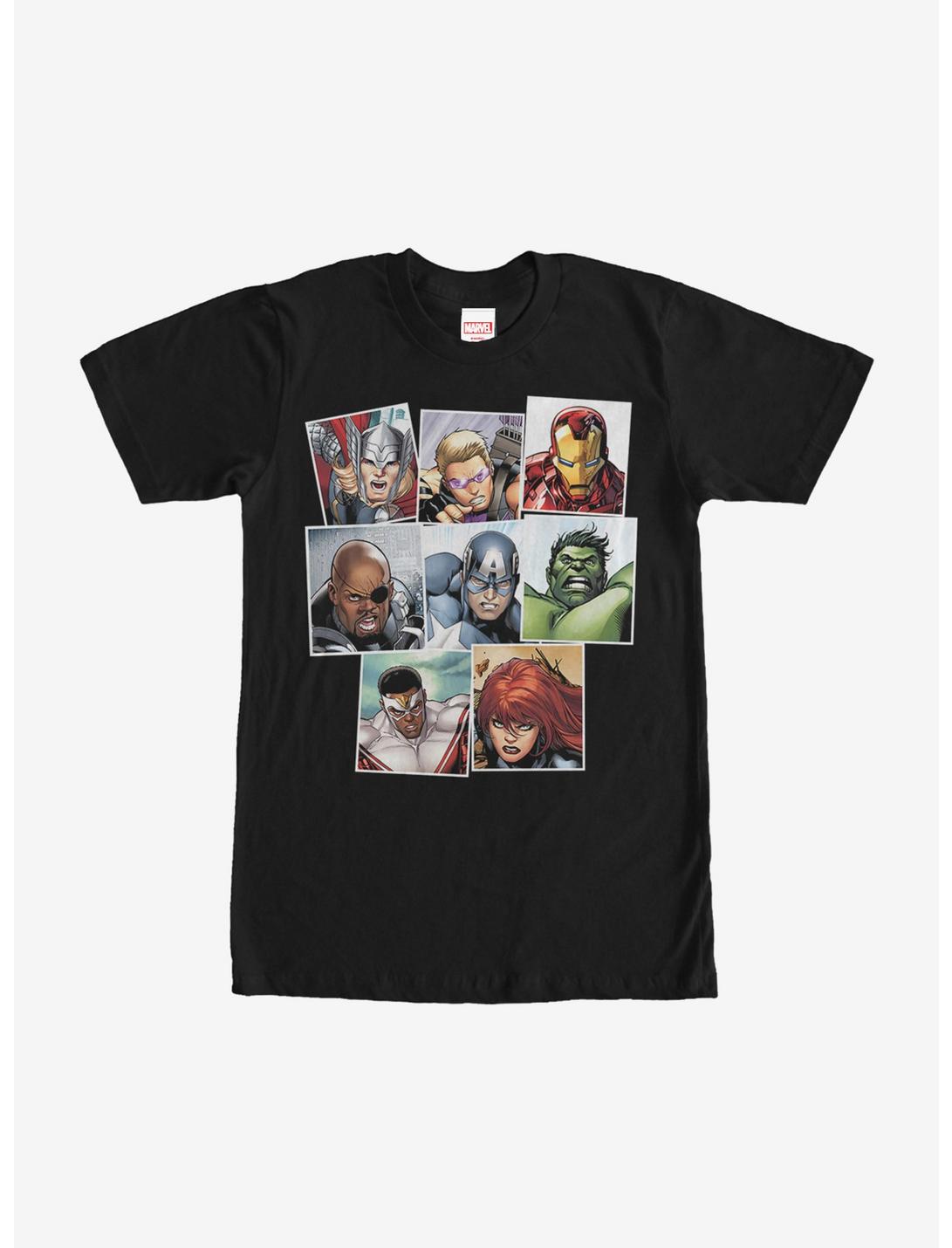 Marvel Avengers Polaroid T-Shirt, BLACK, hi-res