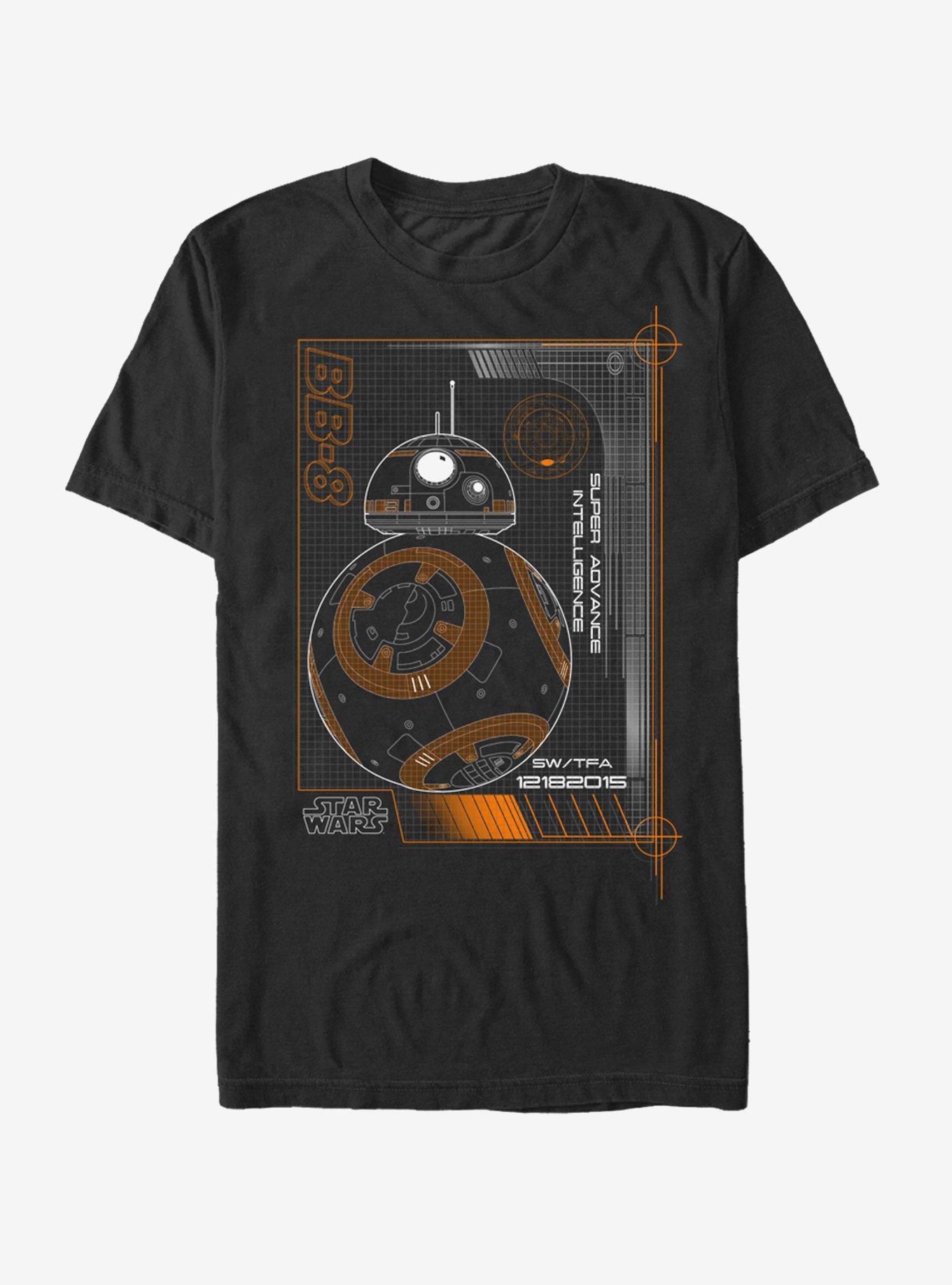 Star Wars BB-8 Schematic T-Shirt, BLACK, hi-res