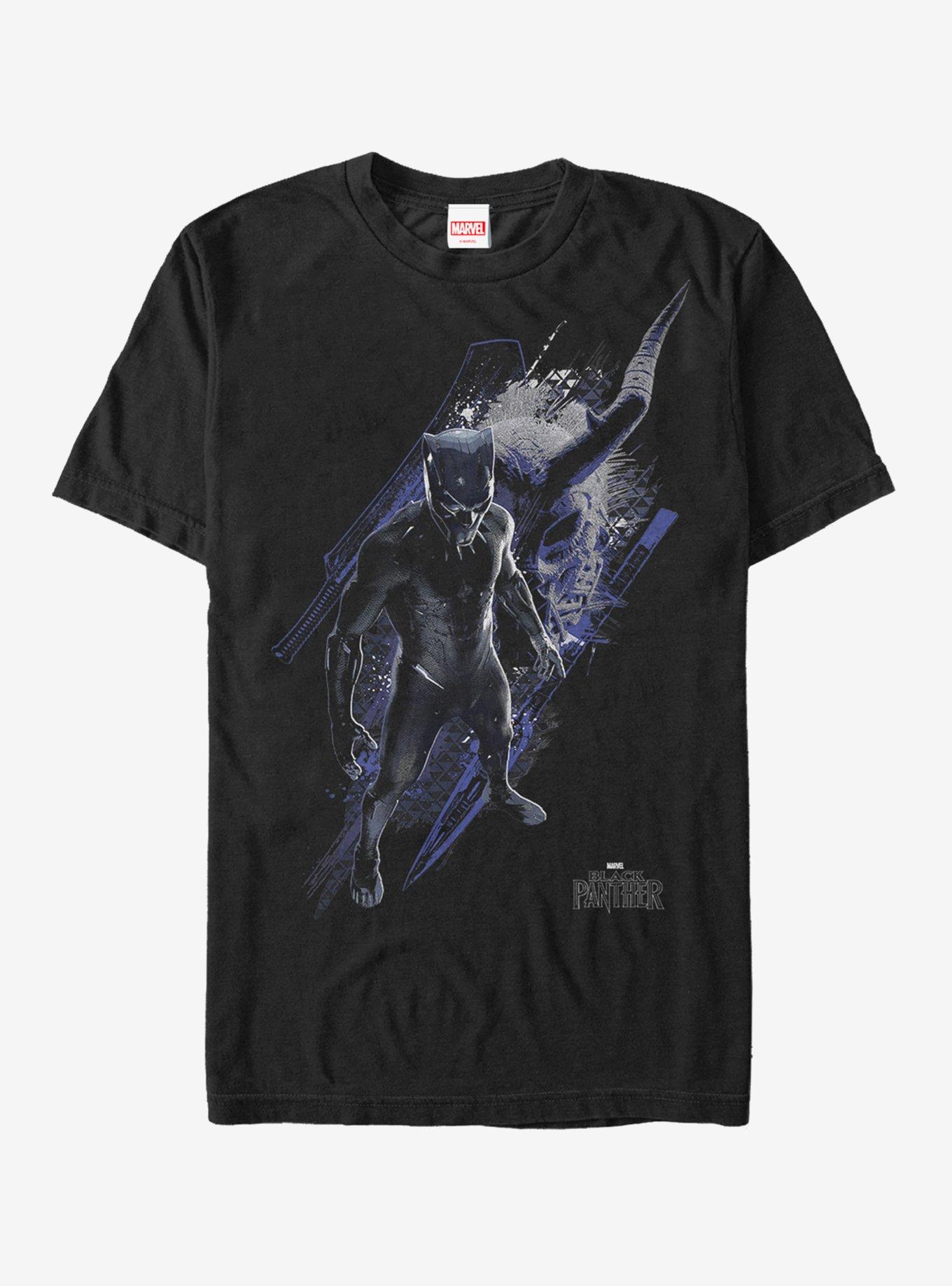 Marvel Black Panther Killmonger Mask T-Shirt, BLACK, hi-res