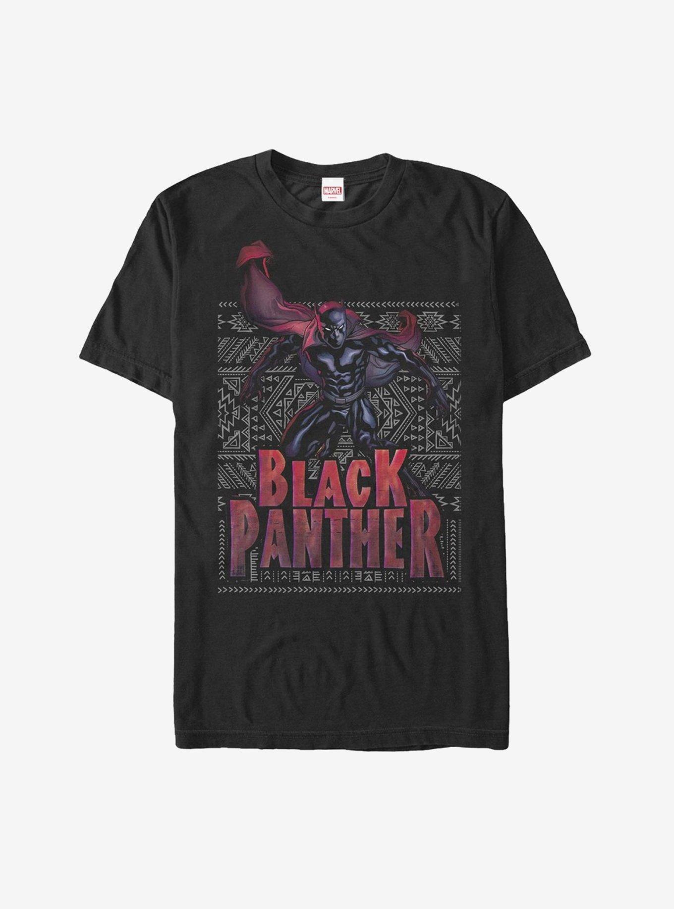 Marvel Black Panther Wakandan Pattern T-Shirt, BLACK, hi-res
