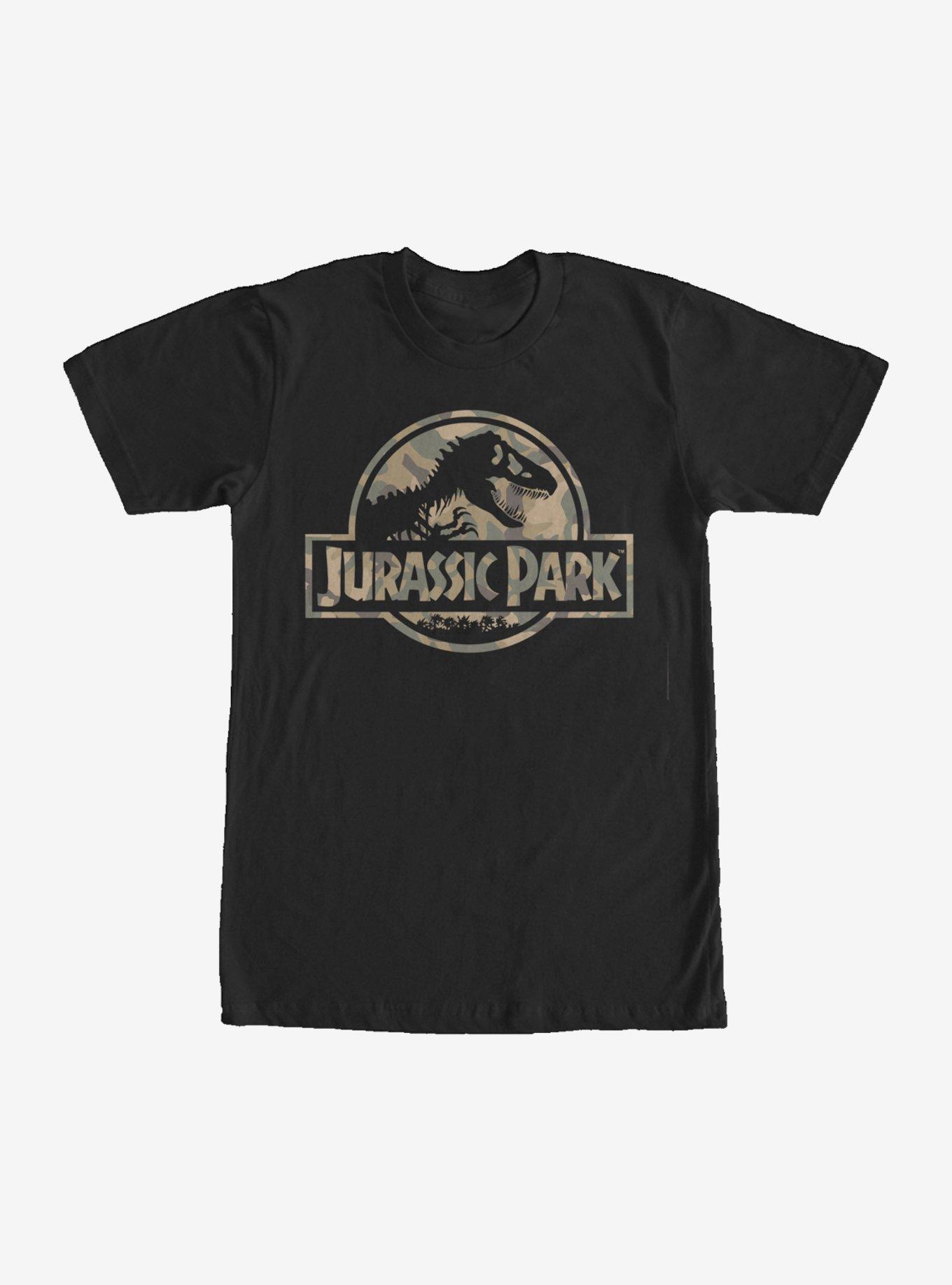 Jurassic Park Camo Logo T-Shirt, , hi-res