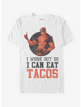 Marvel Deadpool Work Out Eat Tacos T-Shirt, , hi-res