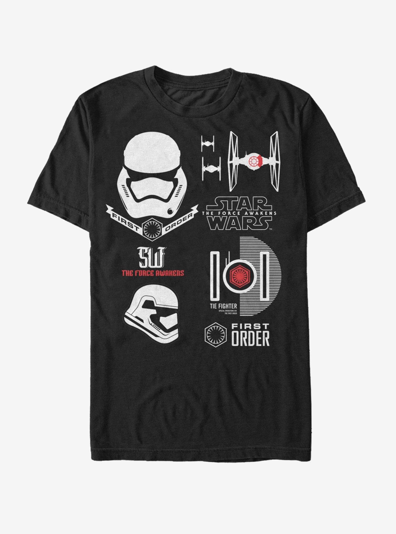 Star Wars First Order Logo T-Shirt, BLACK, hi-res
