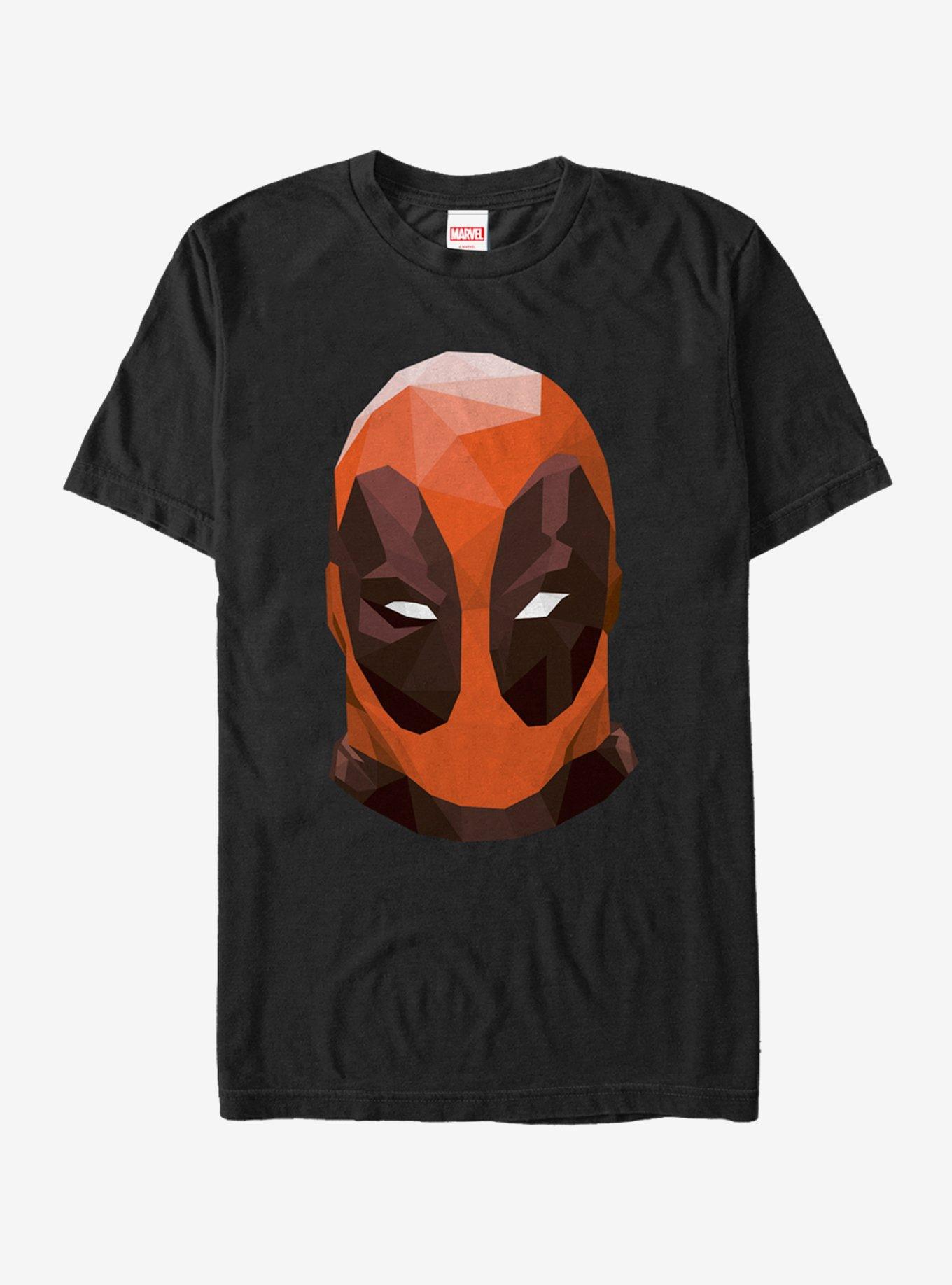 Marvel Geometric Deadpool Mask T-Shirt, BLACK, hi-res
