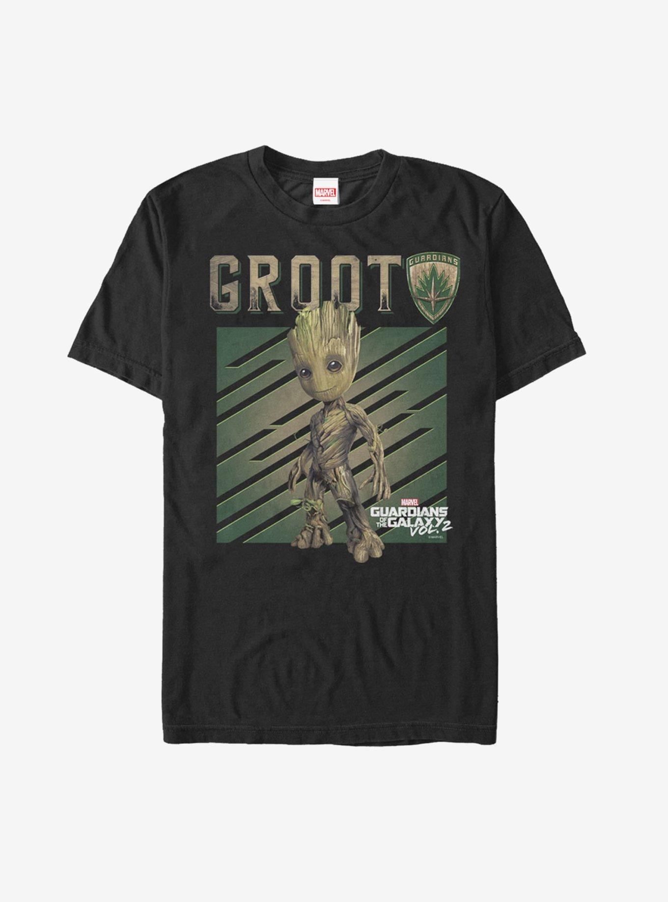 Marvel Guardians of Galaxy Vol. 2 Groot Growth  T-Shirt, BLACK, hi-res