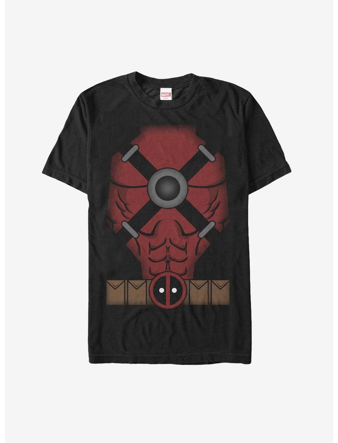 Marvel Deadpool Cartoon Costume T-Shirt, BLACK, hi-res
