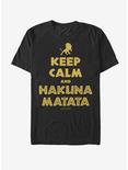 Lion King Keep Calm and Hakuna Matata T-Shirt, BLACK, hi-res