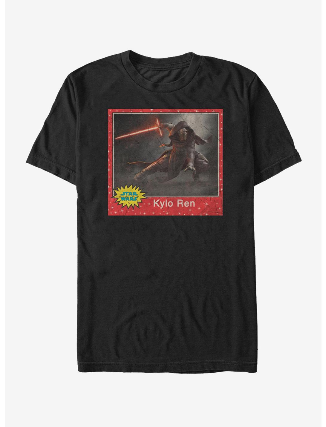 Star Wars Kylo Ren Trading Card T-Shirt, BLACK, hi-res